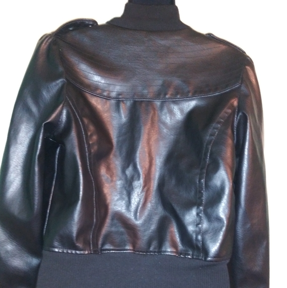 Miley Cyrus Max Azria Faux Leather Moto Jacket - Picture 5 of 8